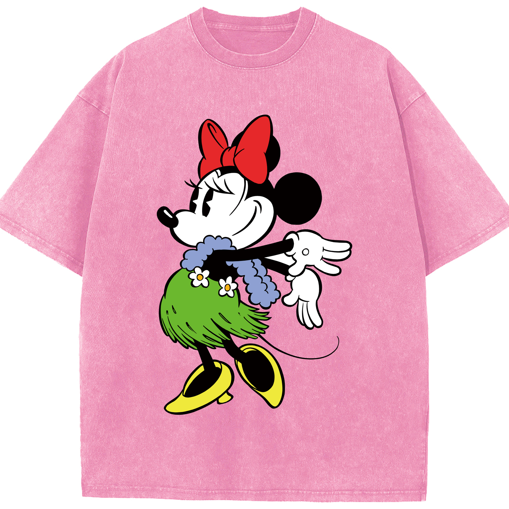 （画像用） ミッキーマウス Mickey Mouse 綿100% ヴィンテージ風 半袖Tシャツ（フロントプリント）